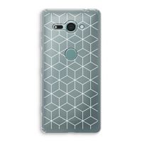 Zwart-witte kubussen: Sony Xperia XZ2 Compact Transparant Hoesje