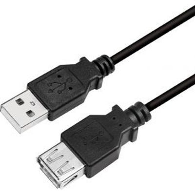 LogiLink CU0010B USB-kabel 2 m USB 2.0 USB A Zwart
