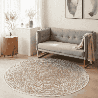 Vloerkleed Cavallo Rond - Creme Xcm - - Dekbed-Discounter.nl