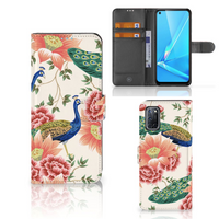 Telefoonhoesje met Pasjes voor OPPO A72 | OPPO A52 Pink Peacock - thumbnail