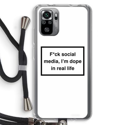 I'm dope: Xiaomi Redmi Note 10S Transparant Hoesje met koord