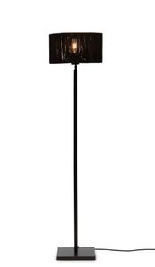 GOOD&MOJO Vloerlamp 'Iguazu' Bamboe en jute, 125cm, kleur Zwart