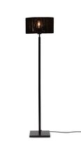 GOOD&MOJO Vloerlamp 'Iguazu' Bamboe en jute, 125cm, kleur Zwart GOOD&MOJO Vloerlamp 'Iguazu' Bamboe en jute, 125cm, kleur Zwart