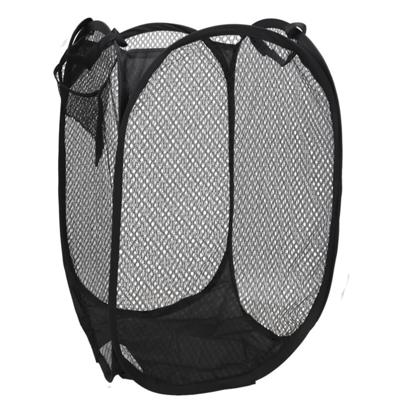 Wasmand flexibel/opvouwbaar - zwart - kunststof - 30 x 30 x 50 cm - 55 liter