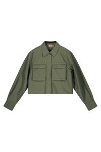 Like Flo Teens - Meisjes blouse - Cassy - Army groen