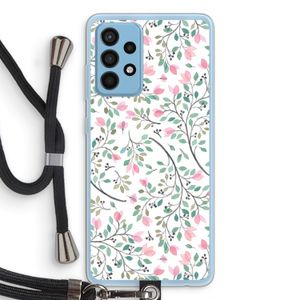 Sierlijke bloemen: Samsung Galaxy A52 Transparant Hoesje met koord