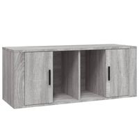 The Living Store TV-meubel - Trendy - TV-meubel - 100 x 35 x 40 cm - Grijs sonoma eiken - thumbnail