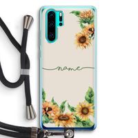 Zonnebloemen: Huawei P30 Pro Transparant Hoesje met koord