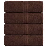 VidaXL Zeepdoekjes 4 st 30x30 cm 360 g/m² 100% katoen bruin