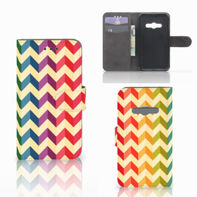 Samsung Galaxy Xcover 3 | Xcover 3 VE | Telefoon Hoesje | Zigzag Multi Color Samsung Galaxy Xcover 3 | Xcover 3 VE | Telefoon Hoesje | Zigzag Multi Color