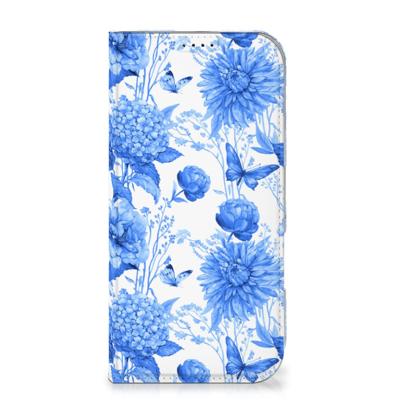 Smart Cover voor iPhone 16 Pro Max Flowers Blue