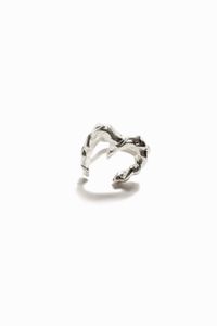 Verzilverde ring met de letter M Zalio - BLACK - M