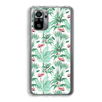 Flamingo bladeren: Xiaomi Redmi Note 10S Transparant Hoesje