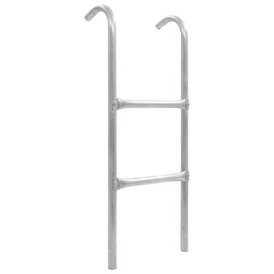 VidaXL Trampolineladder met 2 sporten 72 cm staal zilverkleurig (geschikt voor 65 cm hoogte)