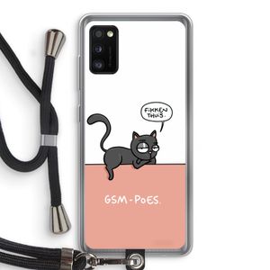 GSM poes: Samsung Galaxy A41 Transparant Hoesje met koord