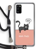 GSM poes: Samsung Galaxy A41 Transparant Hoesje met koord