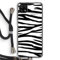 Zebra pattern: Samsung Galaxy A22 5G Transparant Hoesje met koord