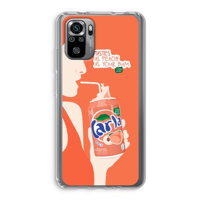 Peach please!: Xiaomi Redmi Note 10S Transparant Hoesje