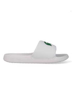 Lacoste Slippers Serve Slide 1.0 749CMA002108261-WHT/GRN Wit / Groen maat