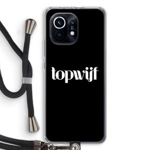Topwijf Zwart: Xiaomi Mi 11 Transparant Hoesje met koord
