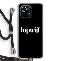 Topwijf Zwart: Xiaomi Mi 11 Transparant Hoesje met koord