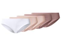 esmara Set van 5 dames onderbroeken (donkerroze/lichtroze/wit, XL (48/50))
