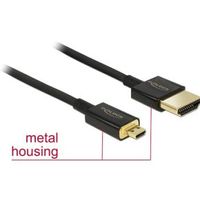 DeLOCK 85119 HDMI kabel 0,25 m HDMI Type A (Standaard) HDMI Type D (Micro) Zwart