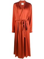 Forte Forte robe mi-longue à taille nouée - Orange