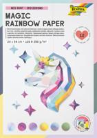 Regenboogpapier en karton folia 24x34 12vel 6tint