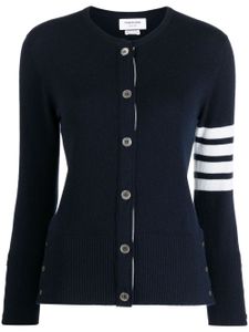 Thom Browne cardigan rayé en cachemire - Bleu