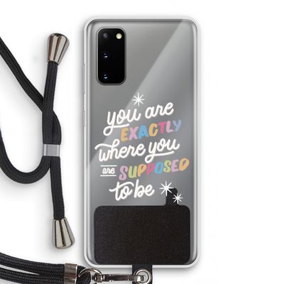 Right Place: Samsung Galaxy S20 Transparant Hoesje met koord