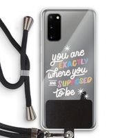 Right Place: Samsung Galaxy S20 Transparant Hoesje met koord