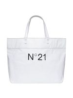 Nº21 Kids sac cabas transparent à logo imprimé - Blanc