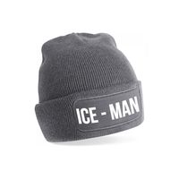 Ice-man muts - unisex - one size - grijs - apres-ski muts Ice-man muts - unisex - one size - grijs - apres-ski muts