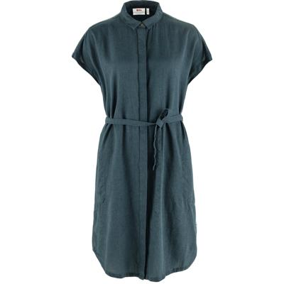 Fjällräven Dames Blousejurk Övik Hemp Dress W, mountain blue, Maat: XS
