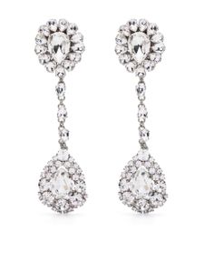 Alessandra Rich boucles d'oreilles serties de cristaux - Argent