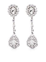 Alessandra Rich boucles d'oreilles serties de cristaux - Argent