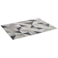 HOMCOM vloerkleed in trendy design met geometrische vormen grijs+zwart 120 x 170 cm