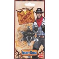 Smiffys Western Sheriff ster - carnaval verkleed badge - kinderen en volwassenen