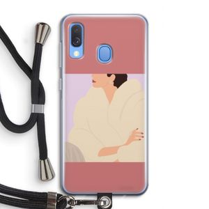Cosy: Samsung Galaxy A40 Transparant Hoesje met koord