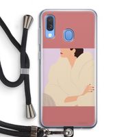 Cosy: Samsung Galaxy A40 Transparant Hoesje met koord