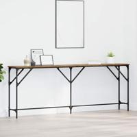 Wandtafel Oud Hout 200 x 29 x 75 cm Gelaagd hout en metaal