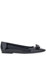 Ferragamo ballerines à nœud Vara - Noir