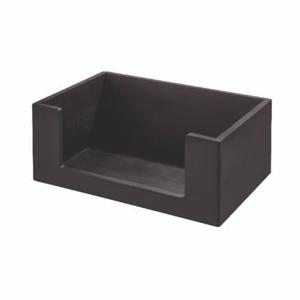 iDesign - Opbergbox, Open, 25.5 x 38 x 15 cm, Paulownia Hout, Zwart -