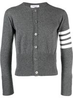 Thom Browne cardigan à détail 4 bandes signature - Gris