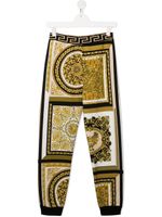 Versace Kids pantalon de jogging à motif Barocco - Blanc