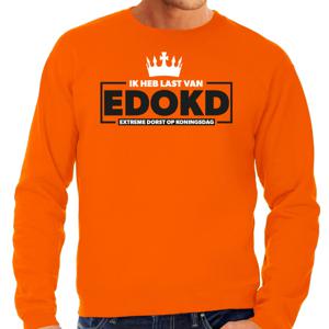 Bellatio Decorations Koningsdag sweater heren - extreme dorst op koningsdag - oranje - feestkleding 2XL  -