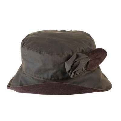 Valerie Wax Rose Hat Olive