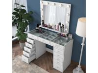 Make-up tafel JESSIE DELUXE 13 lades wit Make-up tafel JESSIE DELUXE 13 lades wit