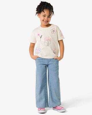 HEMA Kinderbroek wijd strepen lichtblauw (lichtblauw)